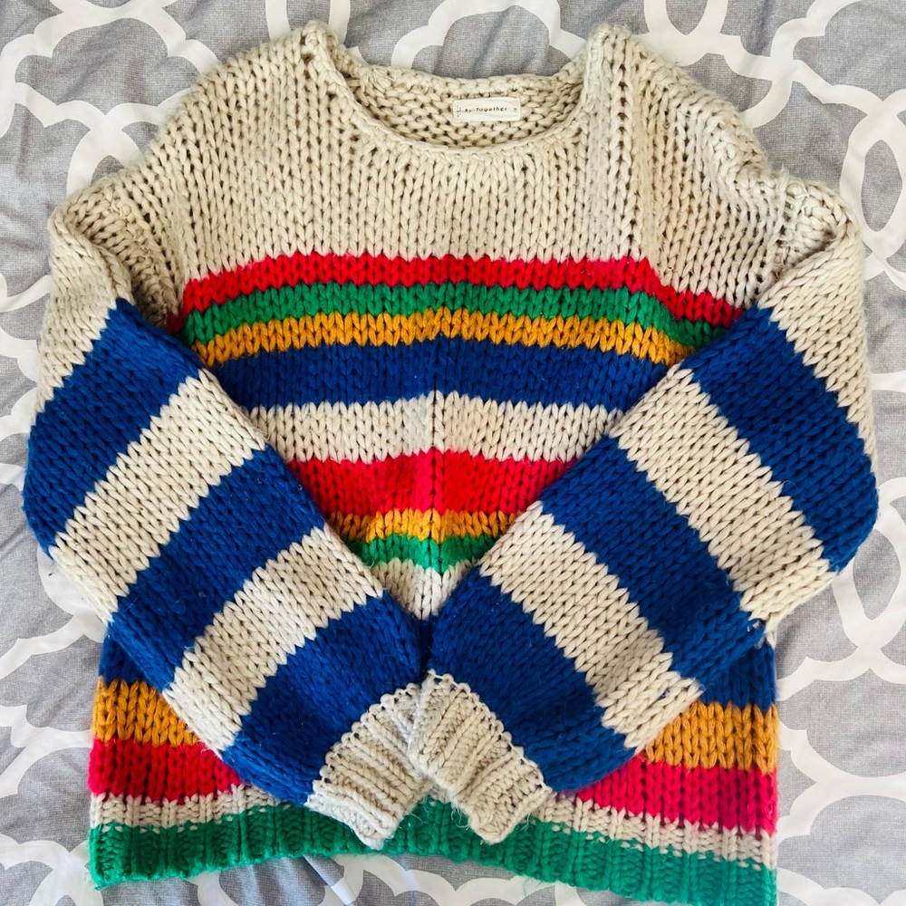 Knit multi color sweater